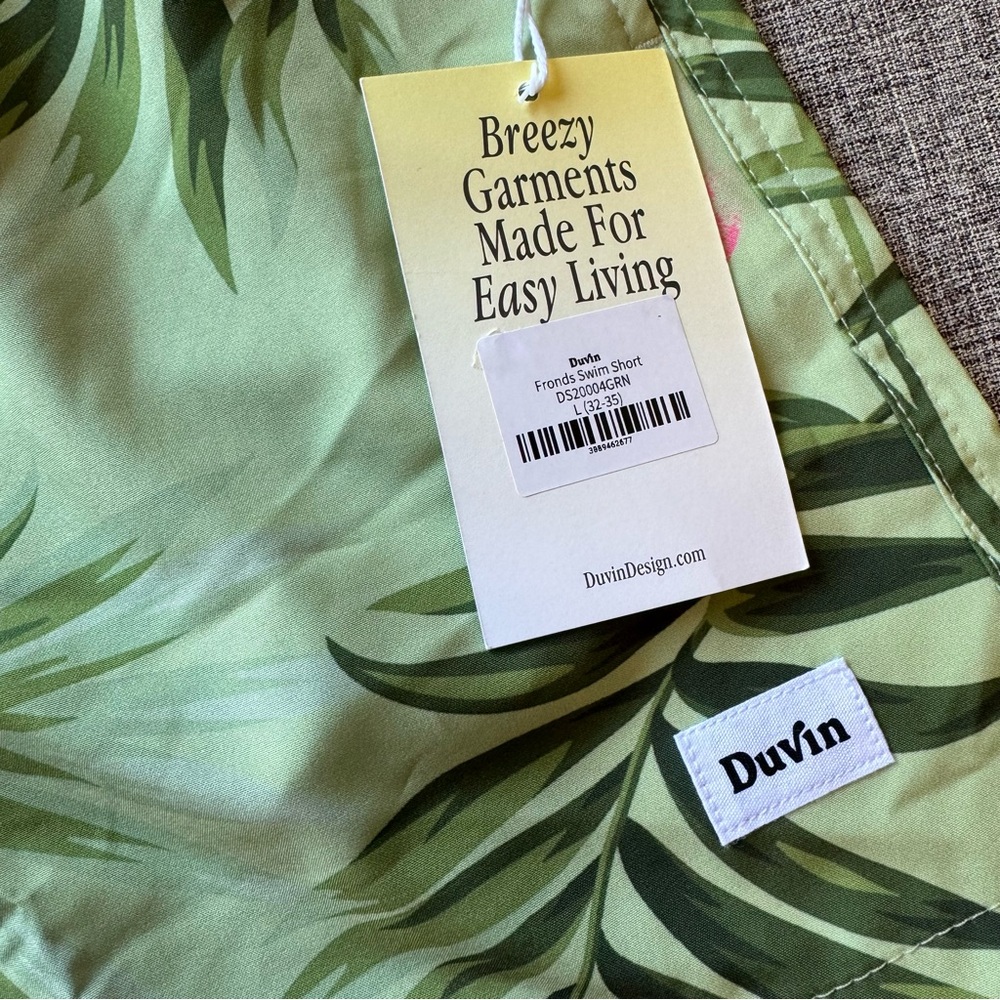 Men’s Duvin Fronds Swim Short Board Shorts Trunks - Picture 4 of 5